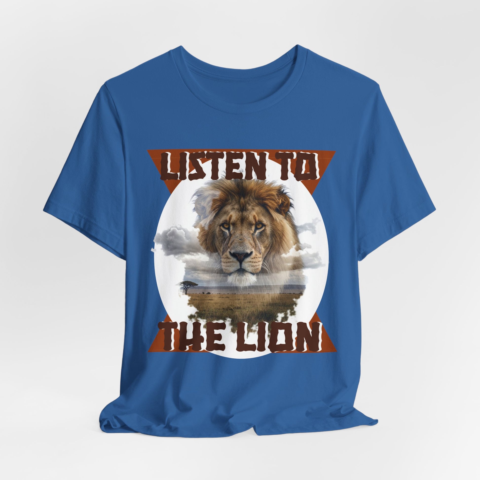 Listen to the Lion Unisex Tee, Casual T-Shirt, Wildlife Lover Gift, Nature Enthusiast Apparel, Birthday Present, Adventure Wear, Van Morrison Fans - Schmartypants