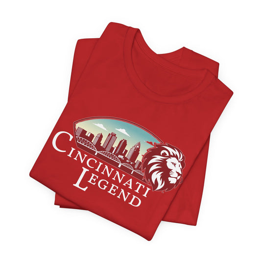 Cincinnati Legend Unisex Tee | Casual Graphic Shirt, Gift for Sports Fans, Urban Style Apparel, Festival Outfit, Souvenir Wear