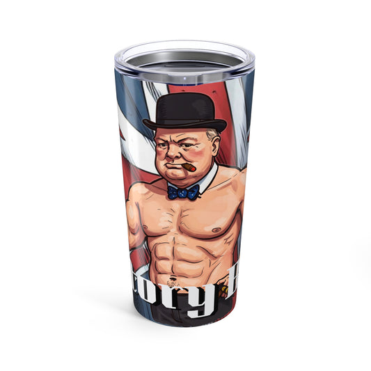 20oz Tumblers - Funny History Buff Design with Winston Churchill - Schmartypants