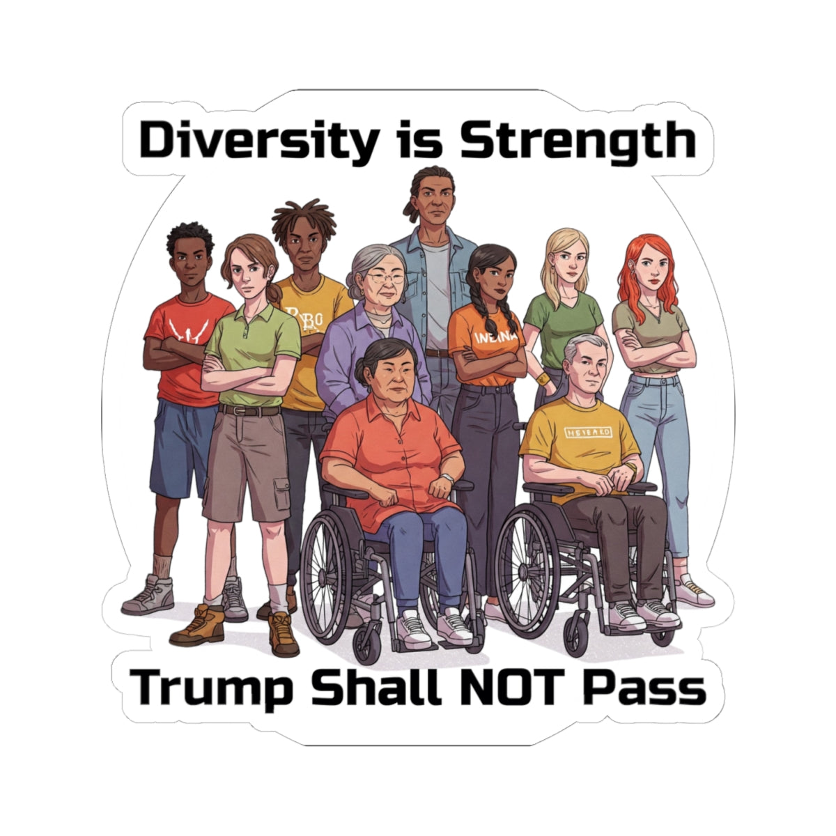 Diversity is Strength Kiss-Cut Stickers – Empowering Design for Activism and Awareness - Schmartypants