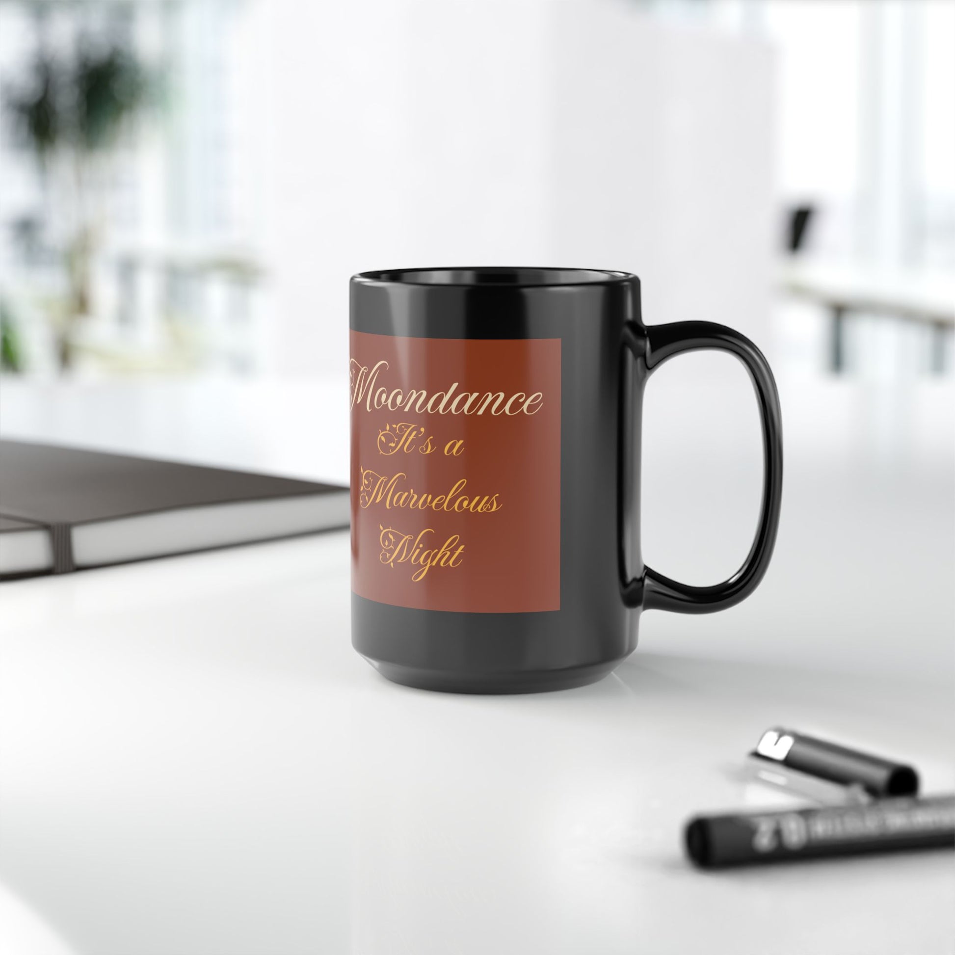 Moondance Marvelous Night Mug - Black 11oz & 15oz Coffee Cup - Schmartypants