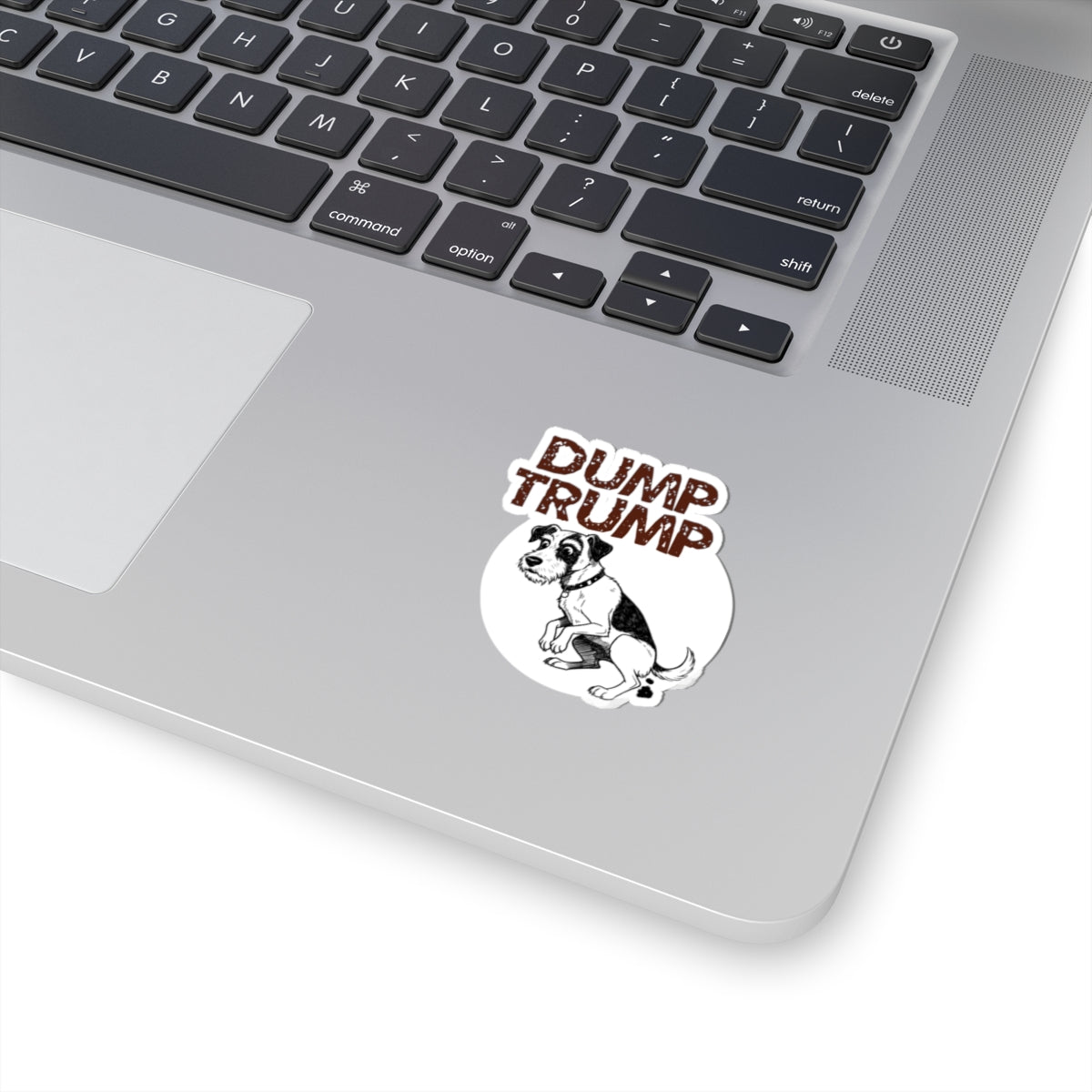 Funny Dog Art Kiss-Cut Stickers - "Dump Trump" Design for Political Humor - Schmartypants