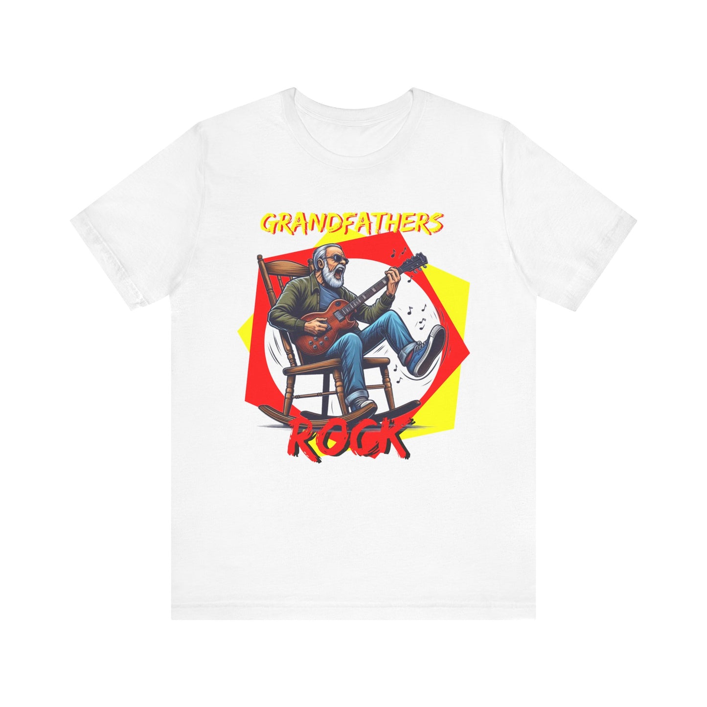 Grandfathers Rock Unisex Tee | Funny, Cool Graphic T-Shirt for Music Lovers, Birthdays, Father's Day - Schmartypants