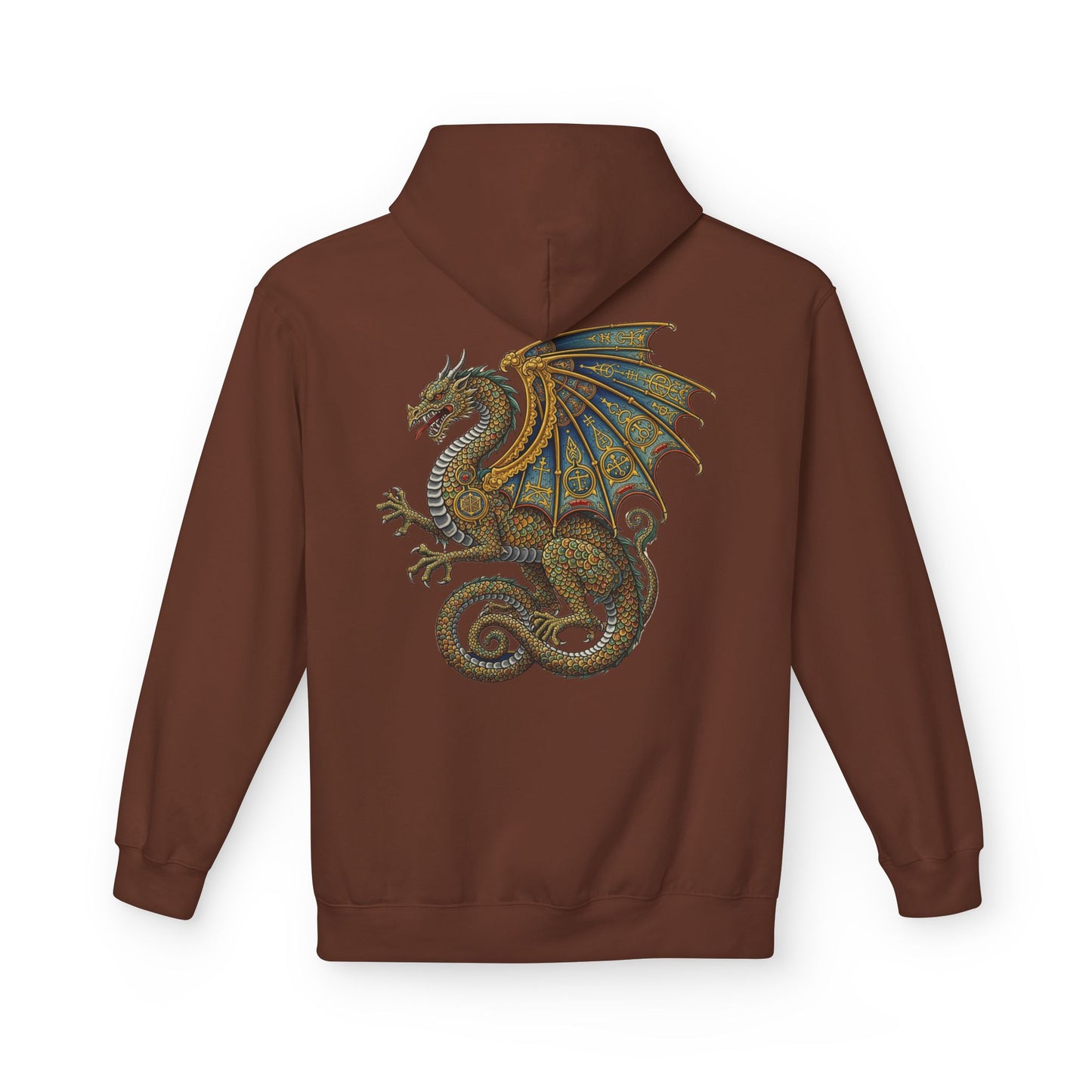 Fantasy Dragon Alchemist Hoodie, Cozy Unisex Pullover, Ideal for Gift, Casual Wear, Magical Conjurer, Ancient Alchemy Design