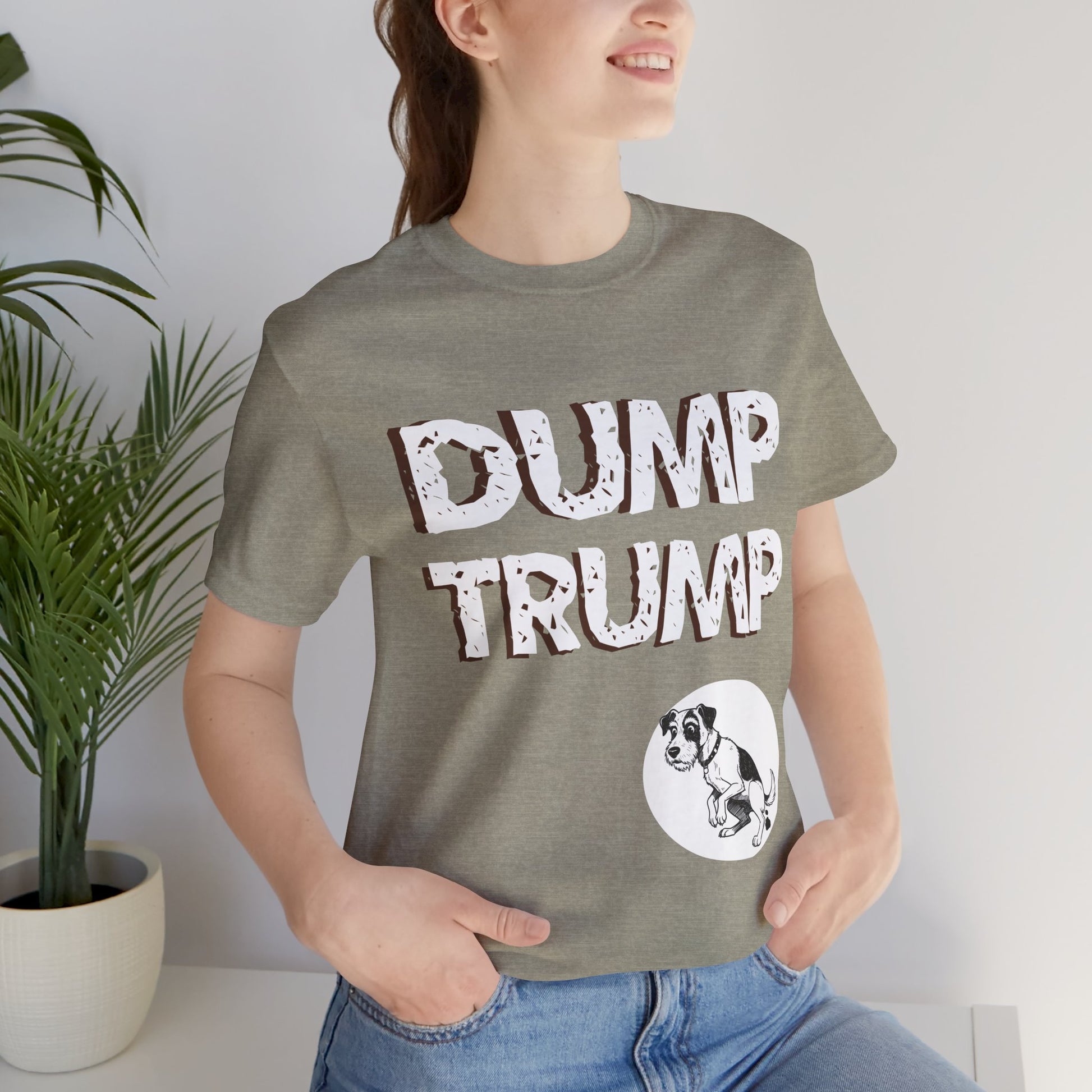 Funny Protest Unisex Jersey Tee - "Dump Trump" Graphic - Activist Wear - Schmartypants