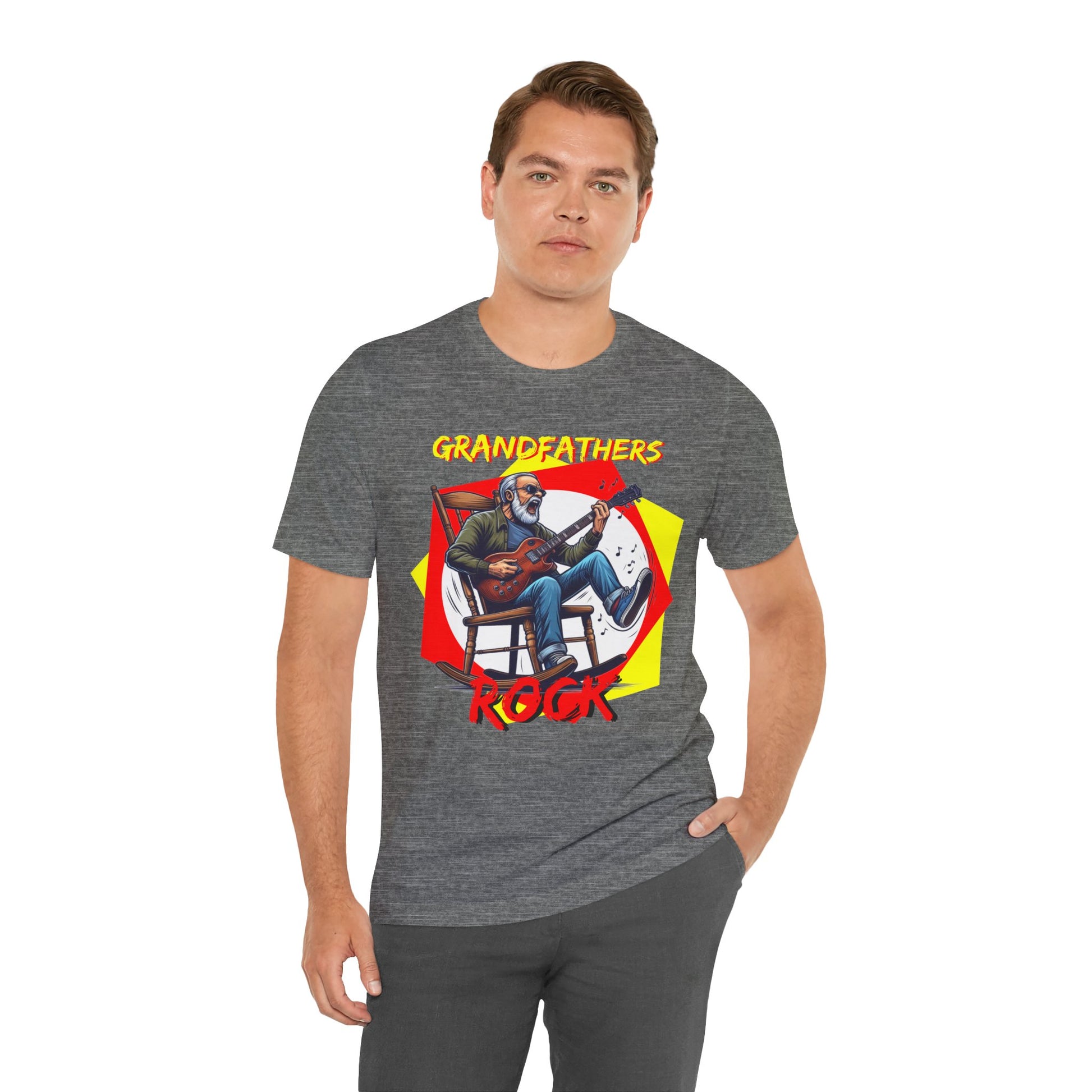 Grandfathers Rock Unisex Tee | Funny, Cool Graphic T-Shirt for Music Lovers, Birthdays, Father's Day - Schmartypants