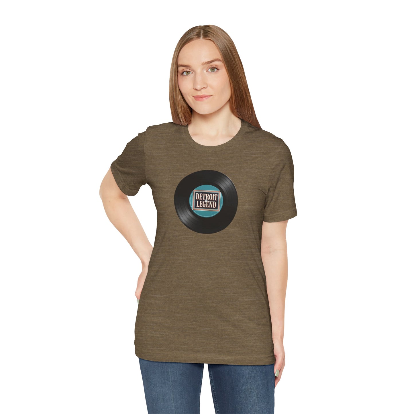 Detroit Legend Vinyl Record Tee, Music Lover Shirt, Unisex Casual Wear, Gift for Music Fans, Retro Record T-Shirt, Motown Shirt