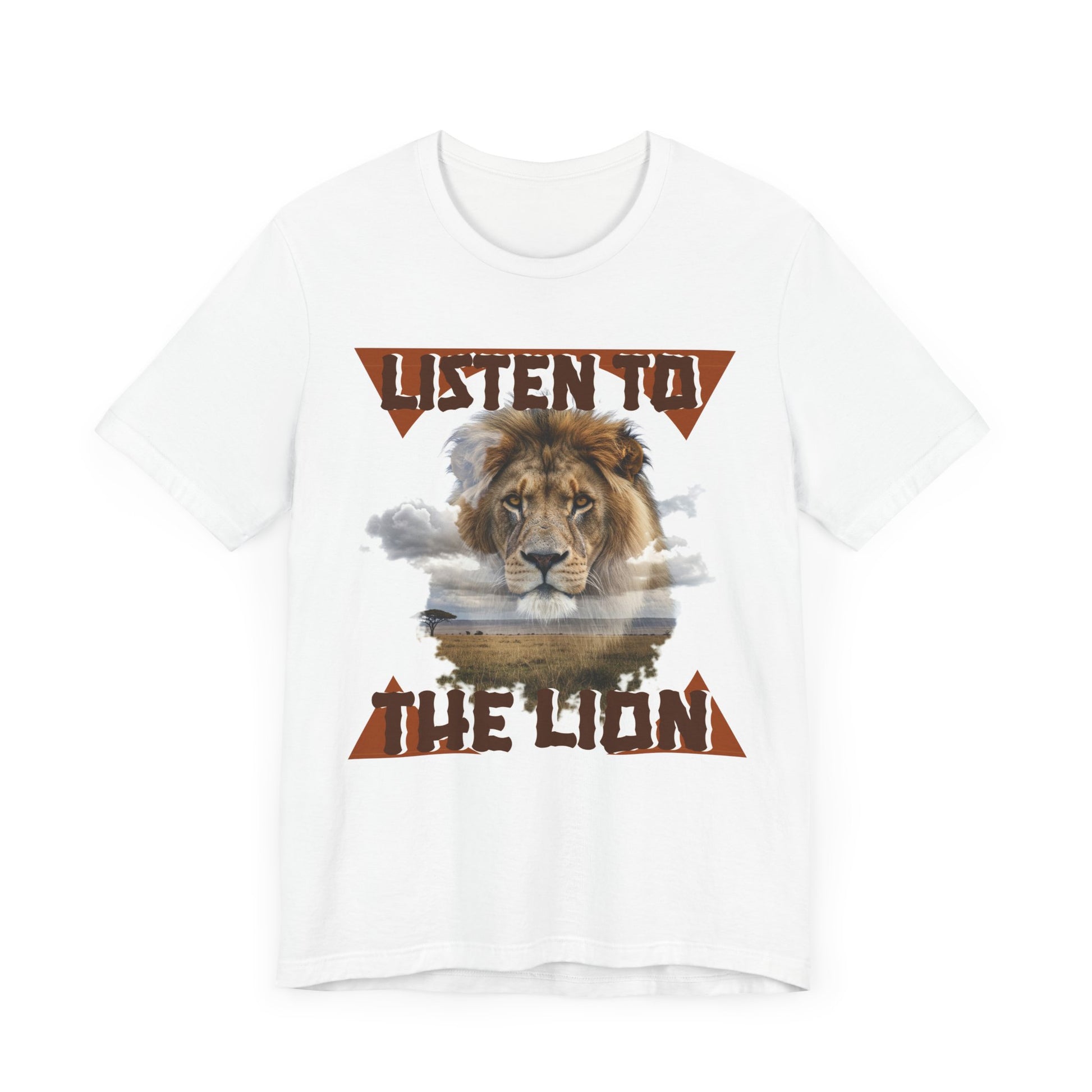 Listen to the Lion Unisex Tee, Casual T-Shirt, Wildlife Lover Gift, Nature Enthusiast Apparel, Birthday Present, Adventure Wear, Van Morrison Fans - Schmartypants