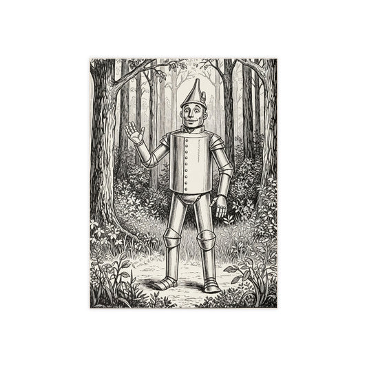 Vintage Tin Man Ceramic Photo Tile, Unique Wall Decor, Art Tile, Gift for Wizard of Oz Lovers, Home Accents, Collectible Tiles