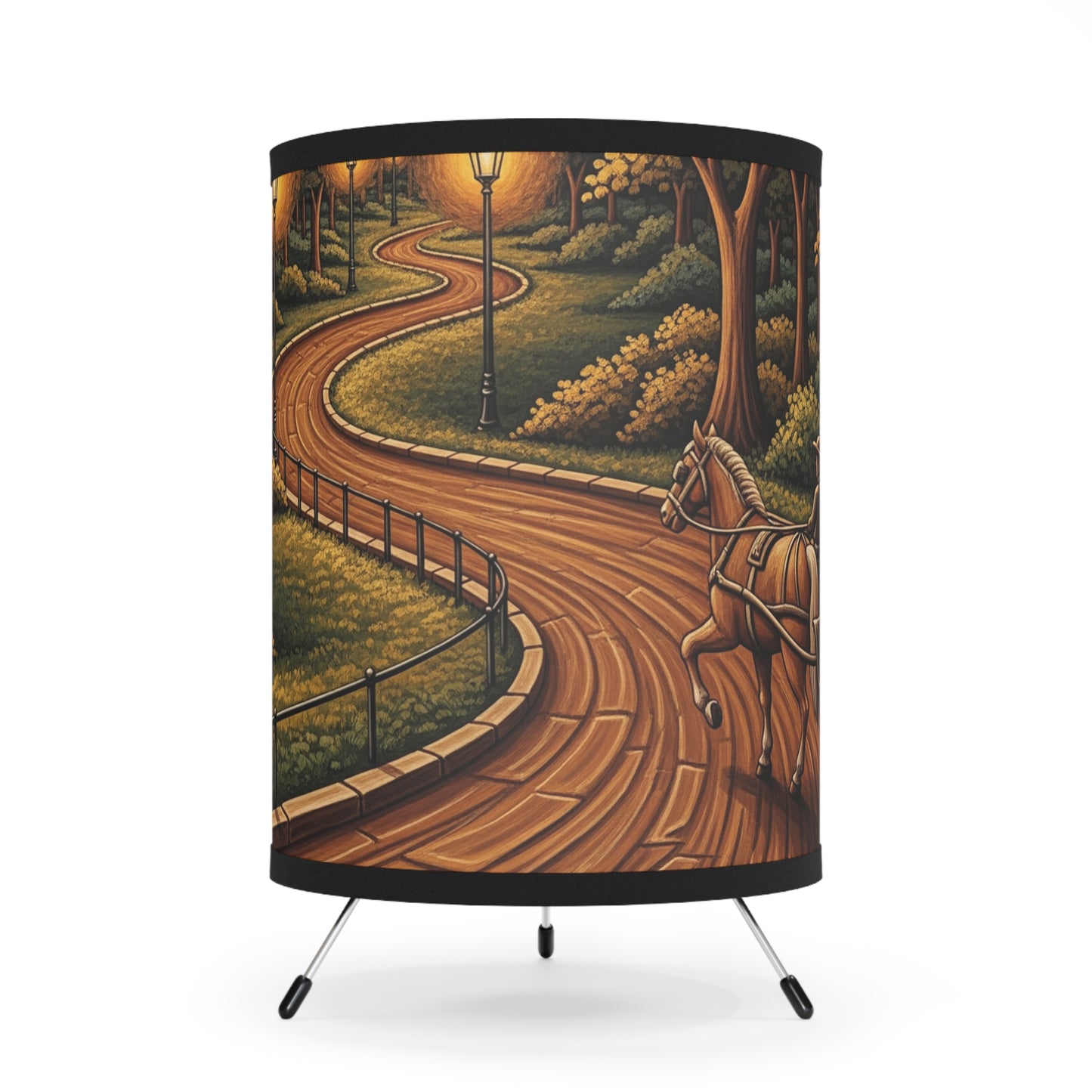 Cozy Tripod Lamp with Scenic Printed Shade, Adjustable Mood Lighting for Home Decor, Perfect Gift for Nature Lovers, Ambient Lighting, [...]