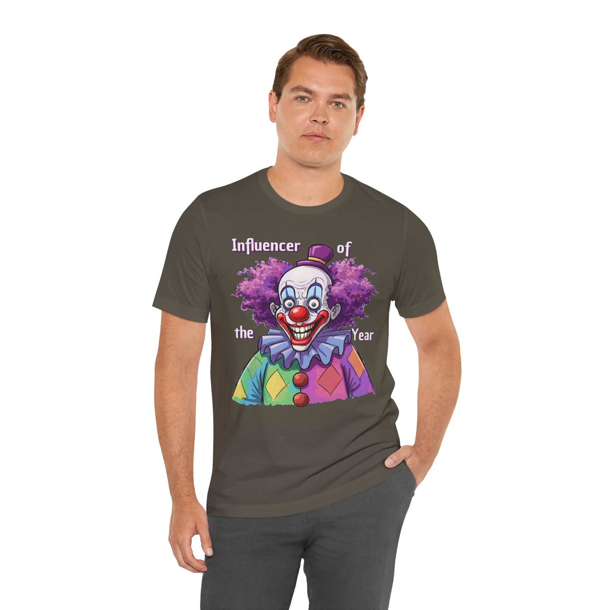 Influencer of the Year Clown T-Shirt - Funny Unisex Jersey Tee - Schmartypants