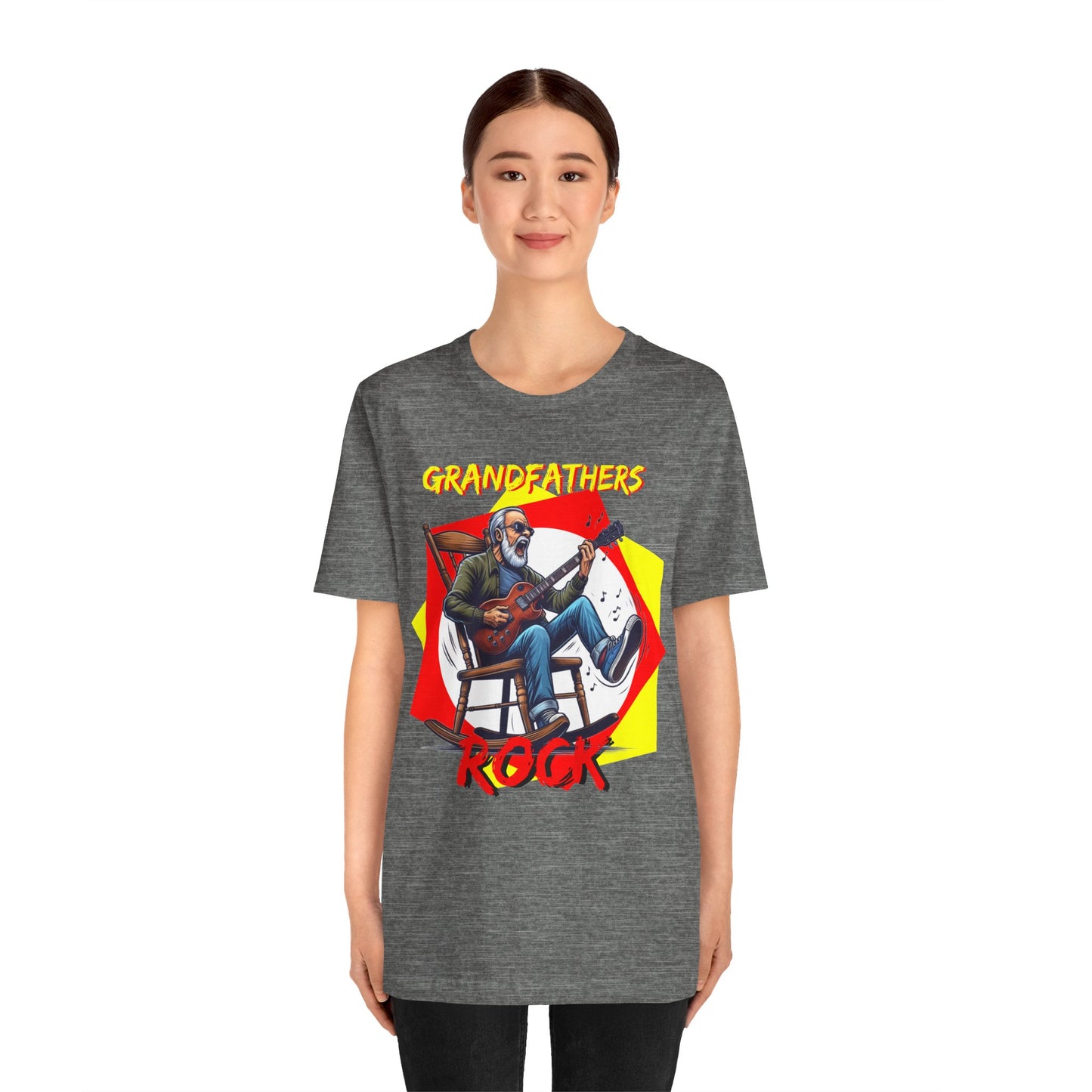 Grandfathers Rock Unisex Tee | Funny, Cool Graphic T-Shirt for Music Lovers, Birthdays, Father's Day - Schmartypants