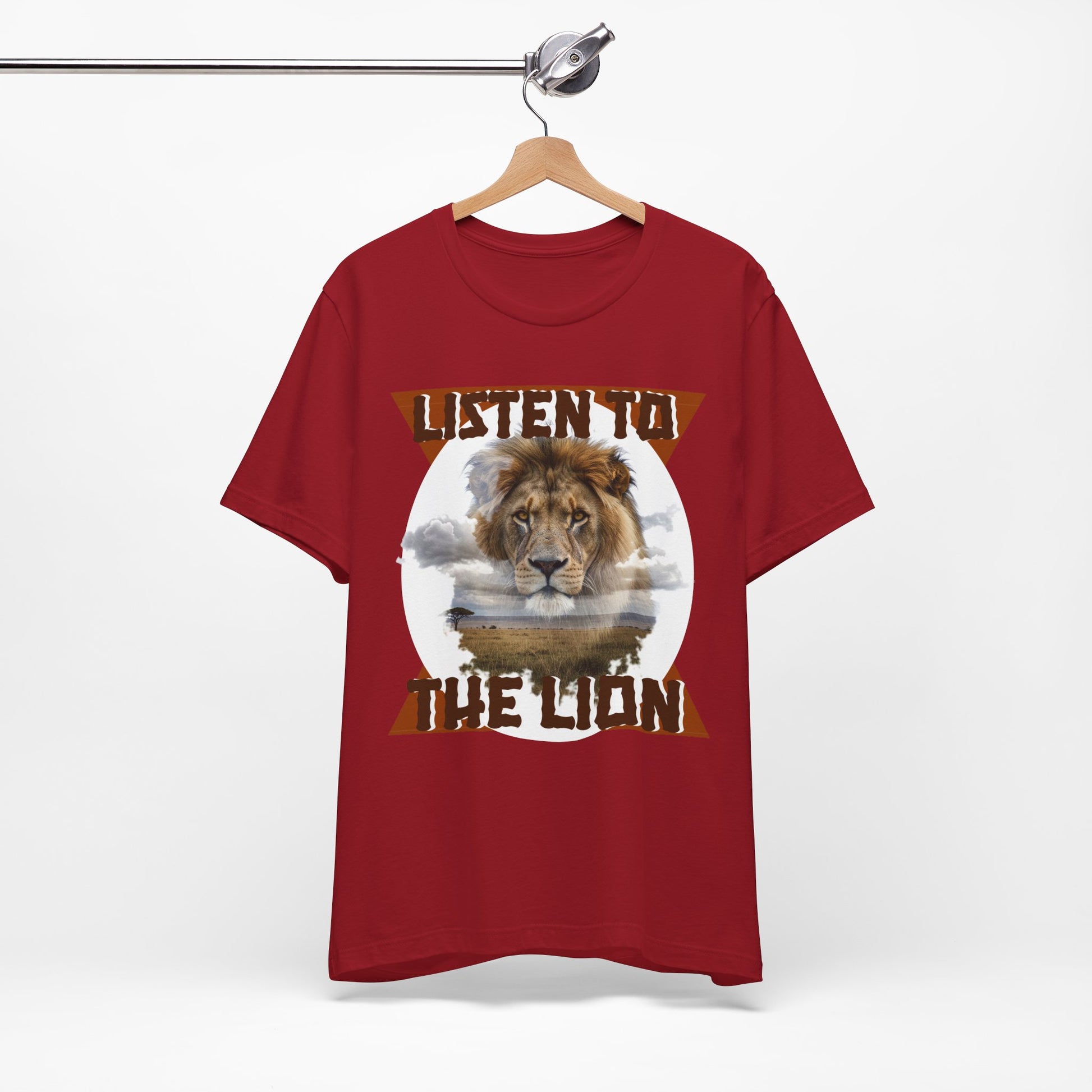 Listen to the Lion Unisex Tee, Casual T-Shirt, Wildlife Lover Gift, Nature Enthusiast Apparel, Birthday Present, Adventure Wear, Van Morrison Fans - Schmartypants