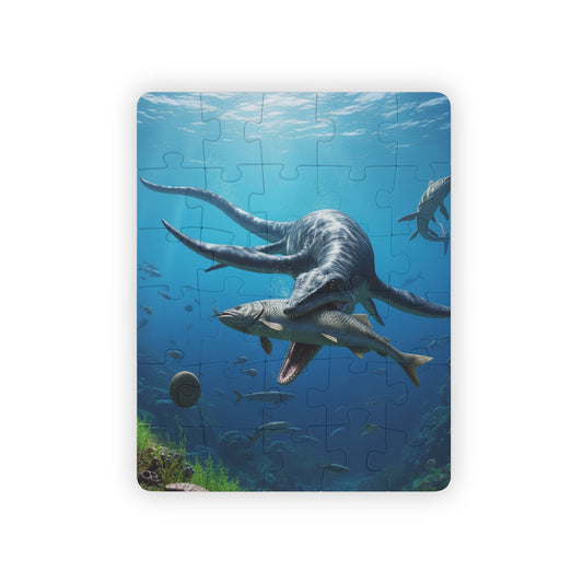 Ichthyosaurus Marine Reptile, Dinosaur Kids' Ocean Adventure Puzzle, 30-Piece Educational Game, Underwater Exploration Toy, Jurassic Toy