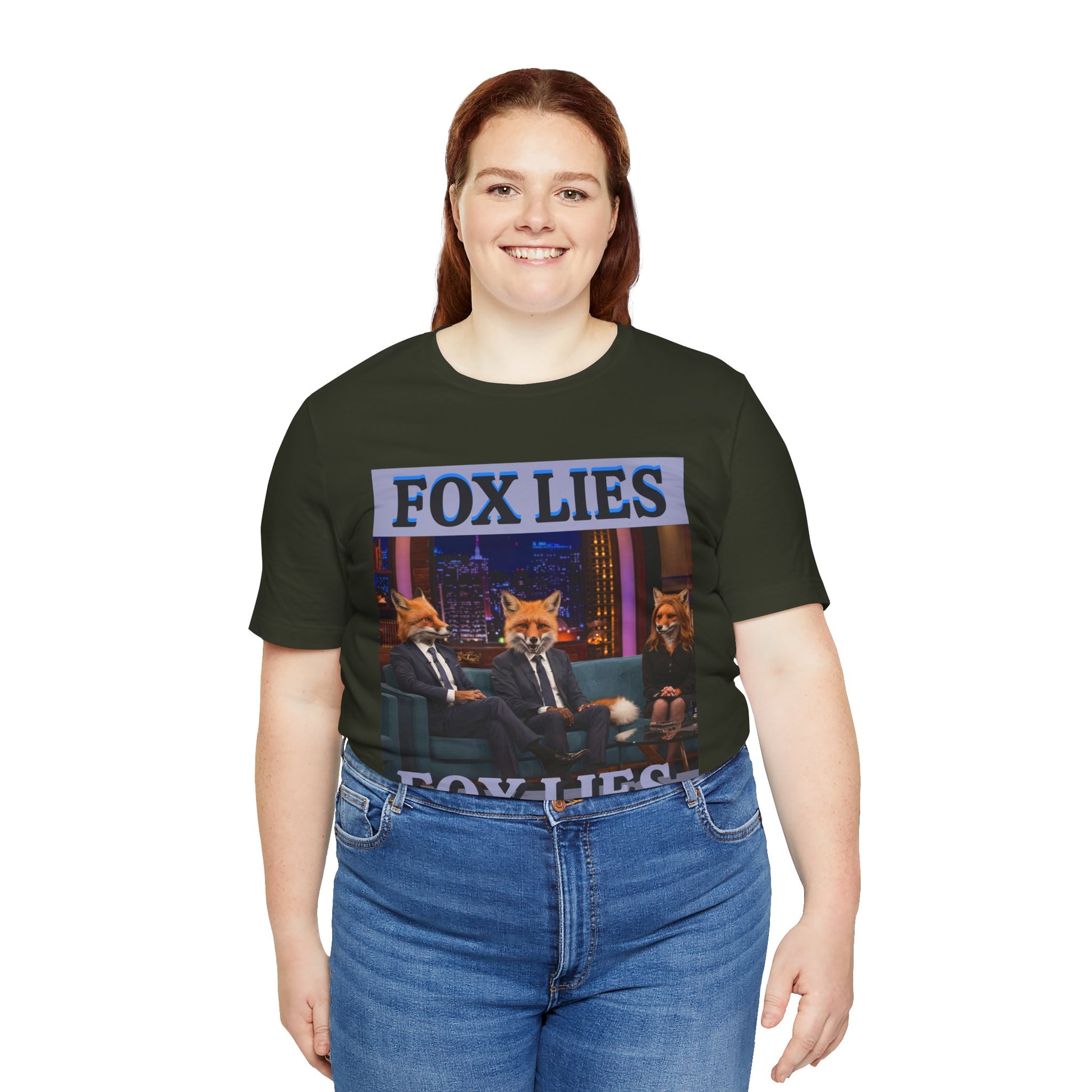 Humorous Fox Lies Tee - Unisex Jersey Short Sleeve T-Shirt - Protest Wear - Activist Tee - Schmartypants
