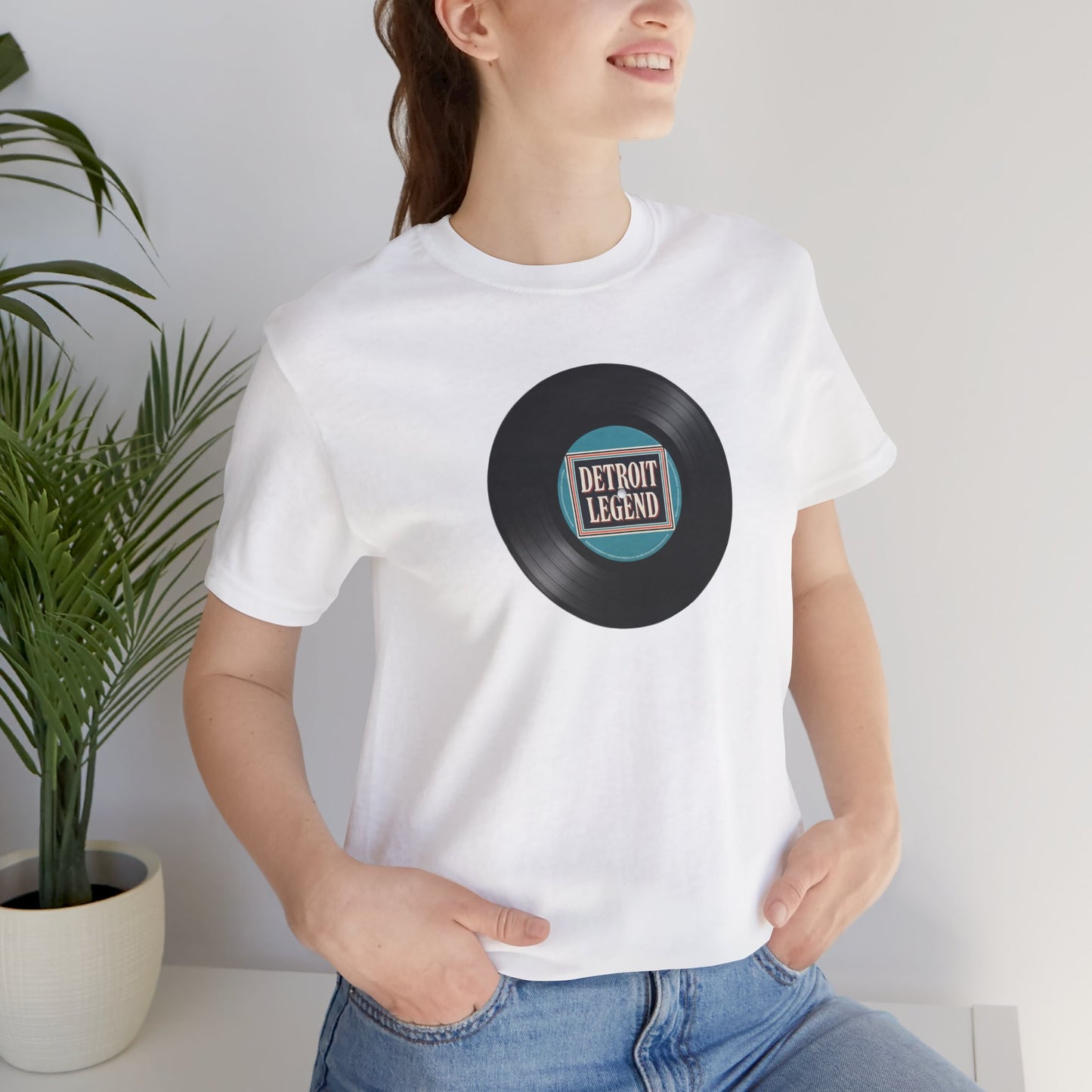 Detroit Legend Vinyl Record Tee, Music Lover Shirt, Unisex Casual Wear, Gift for Music Fans, Retro Record T-Shirt, Motown Shirt