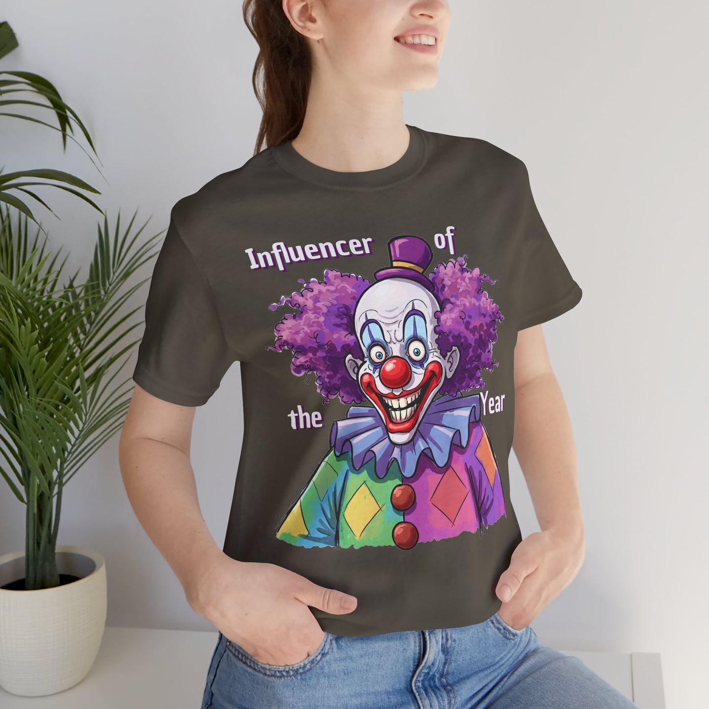 Influencer of the Year Clown T-Shirt - Funny Unisex Jersey Tee - Schmartypants