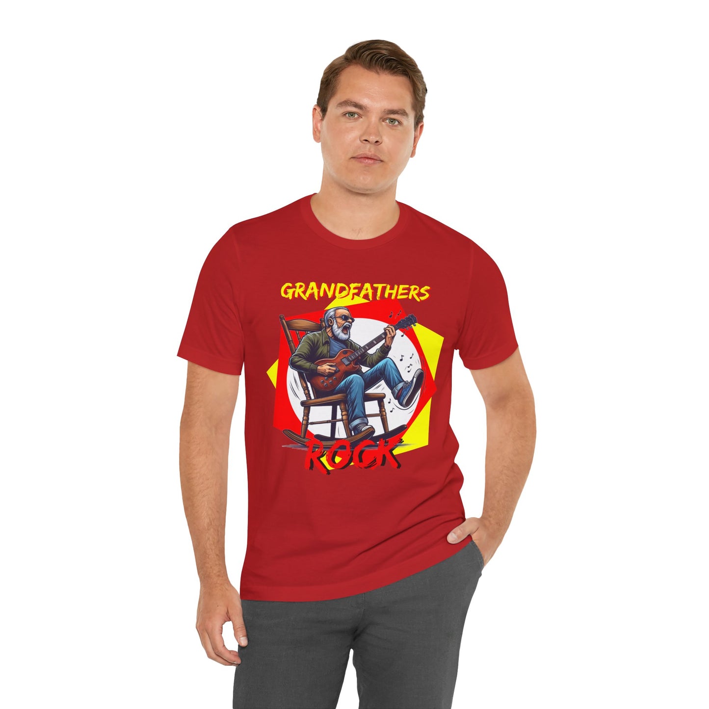Grandfathers Rock Unisex Tee | Funny, Cool Graphic T-Shirt for Music Lovers, Birthdays, Father's Day - Schmartypants