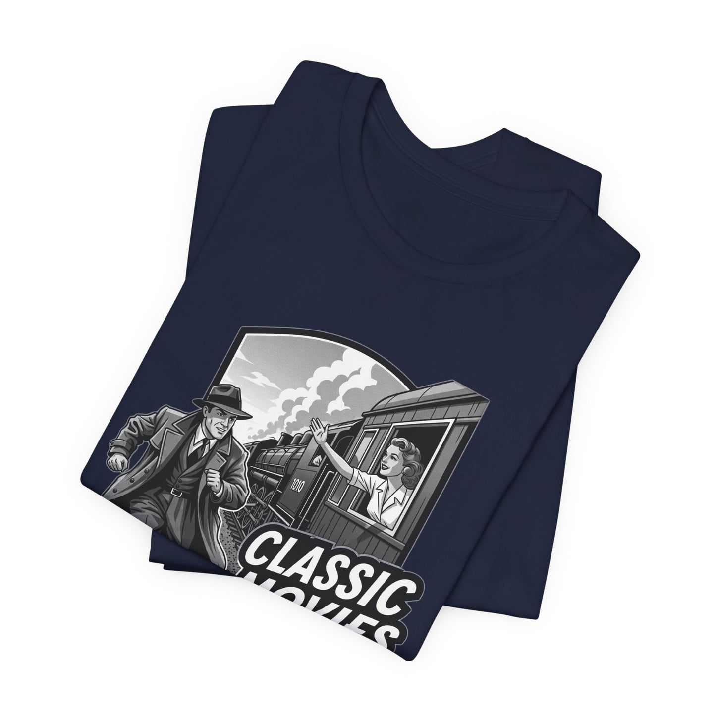 Classic Movies Transport Me Unisex Tee, Vintage Movie Lover Shirt, Locomotive T-Shirt, Film Buff Gift, Nostalgic Film Apparel