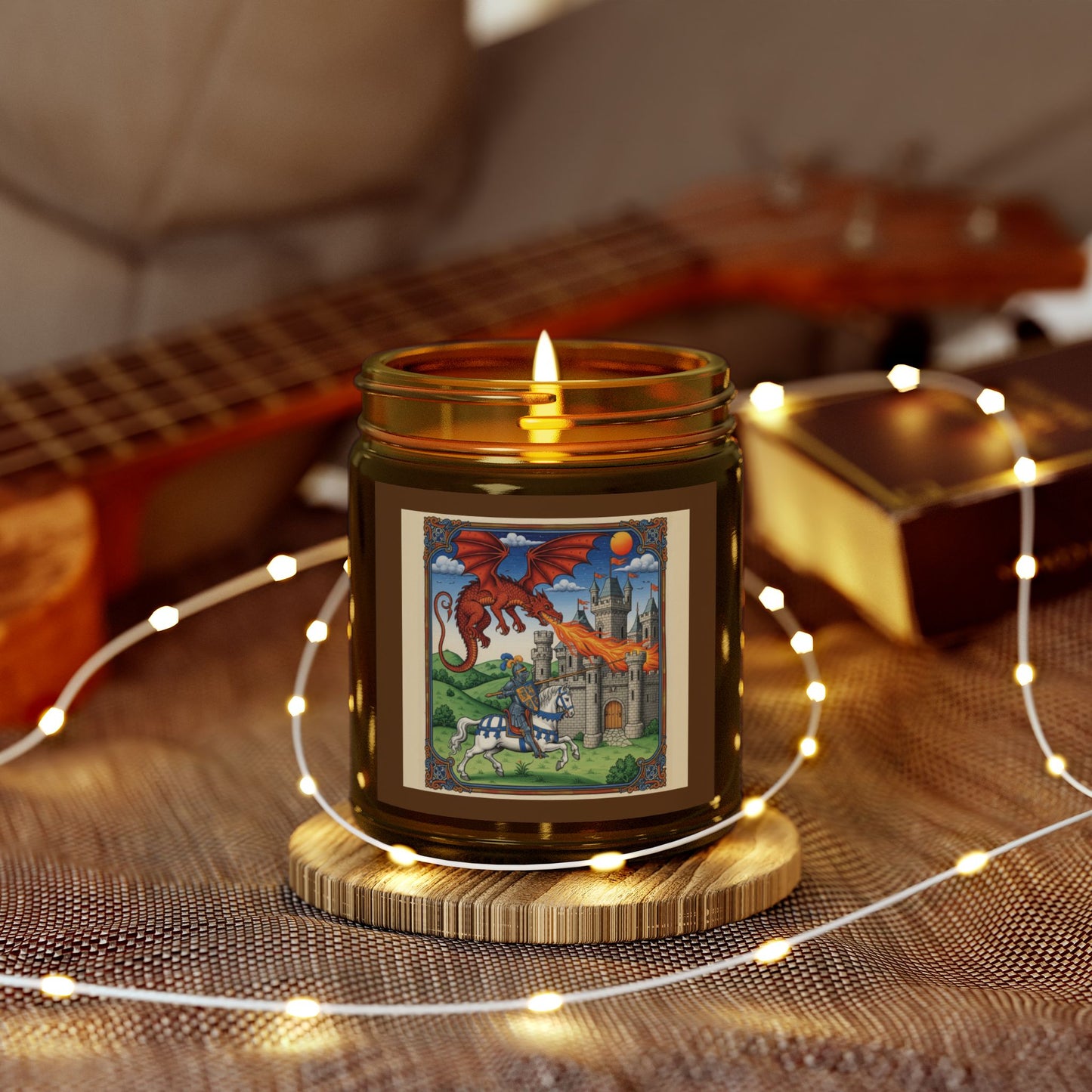 Whimsical Dragon Scented Candle - Coconut Apricot Wax | Home Decor, Gift for Dragon Lovers, Cozy Ambiance, Relaxation Essential, [...]
