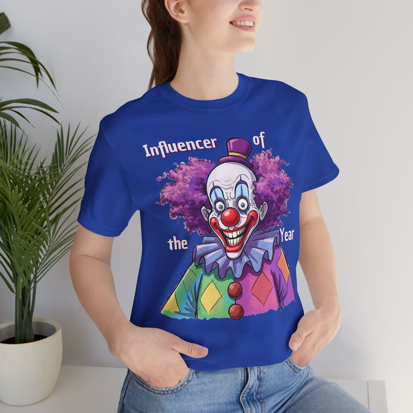 Influencer of the Year Clown T-Shirt - Funny Unisex Jersey Tee - Schmartypants