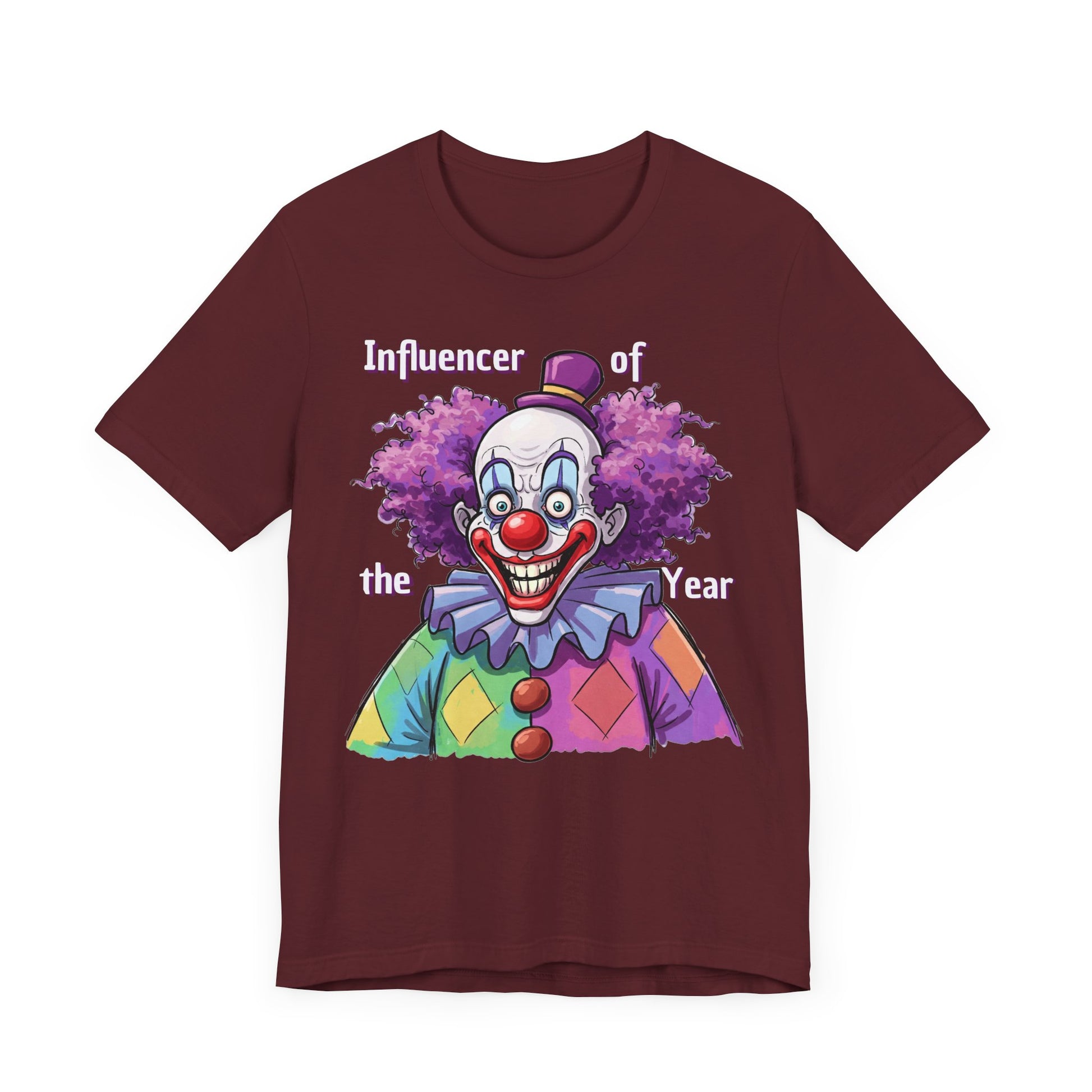 Influencer of the Year Clown T-Shirt - Funny Unisex Jersey Tee - Schmartypants