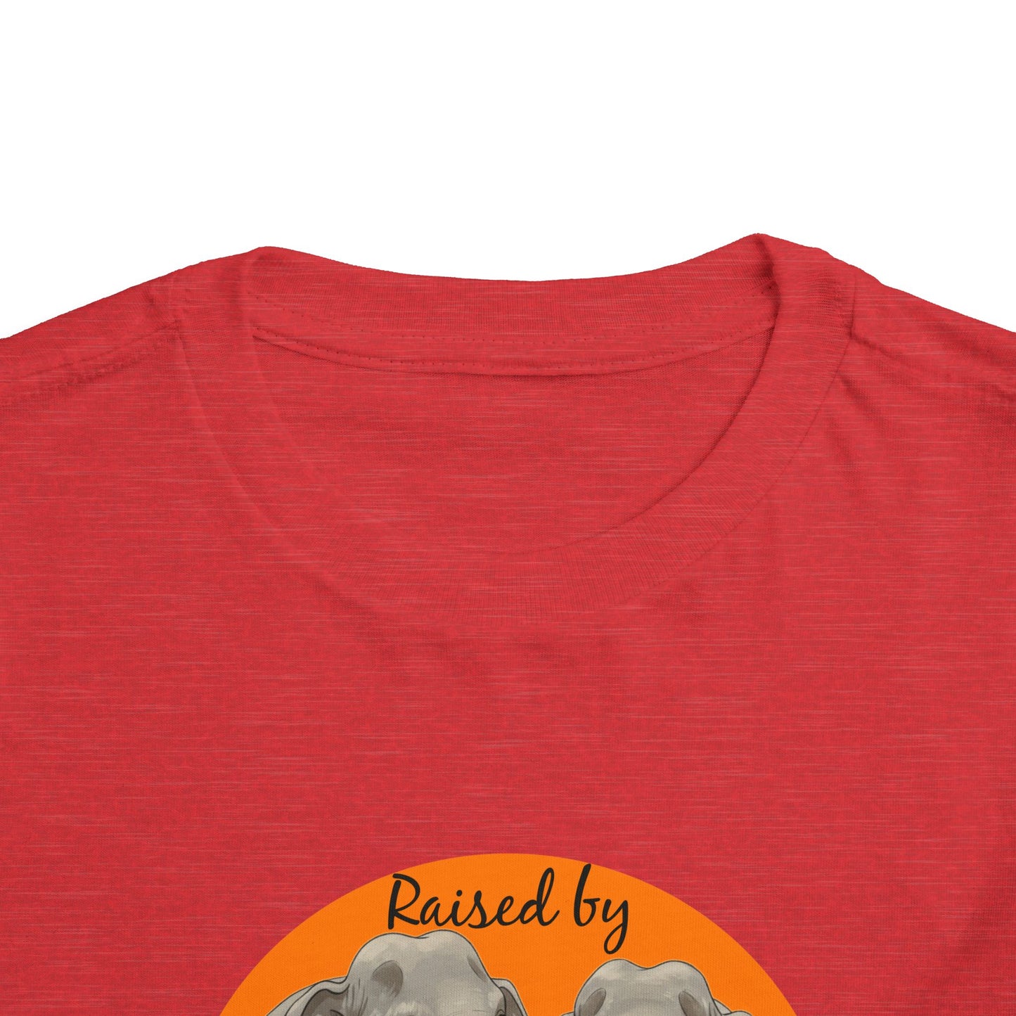 Raised by Elephants Toddler Tee – Adorable Hilarious Short Sleeve Shirt for Kids - Schmartypants