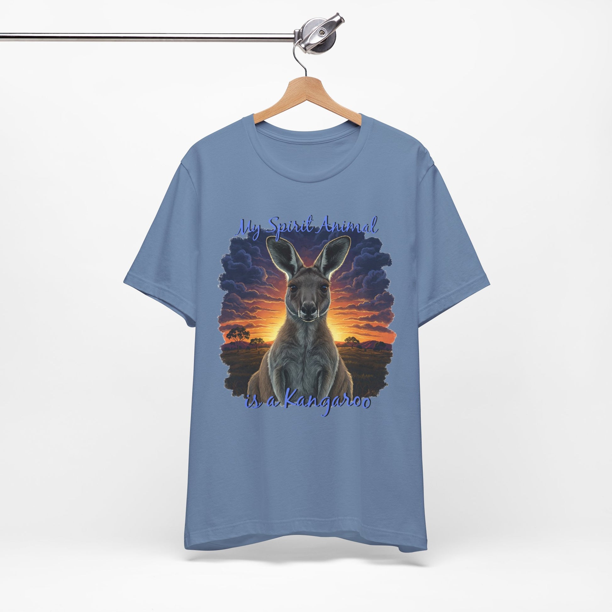 'My Spirit Animal is a Kangaroo' Tee - Unisex Jersey Short Sleeve T-Shirt for Wildlife Lovers, Aussies - Schmartypants