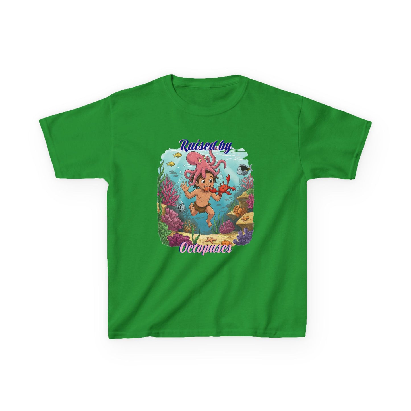'Raised by Octopuses' Funny Underwater Adventure Kids Tee - Quirky Ocean-Themed Shirt, Perfect Gift for Beach Lovers, Funny Kids Apparel, Summer Fun Wear, Unique [...]