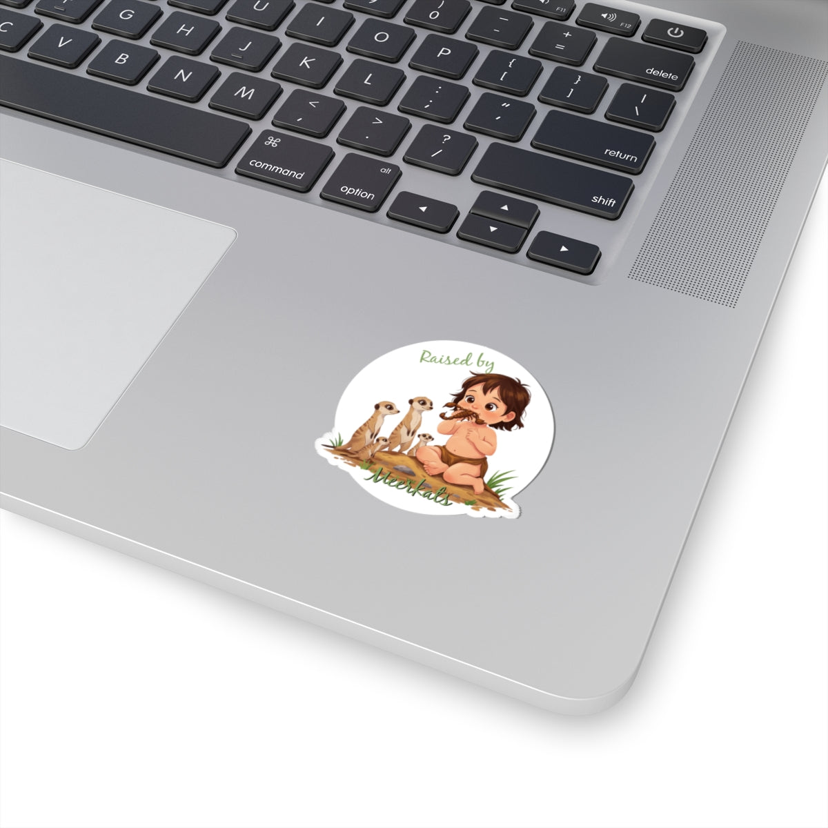 Hilarious 'Raised By Meerkats' Kiss-Cut Stickers | Nature Lover Collectible - Schmartypants