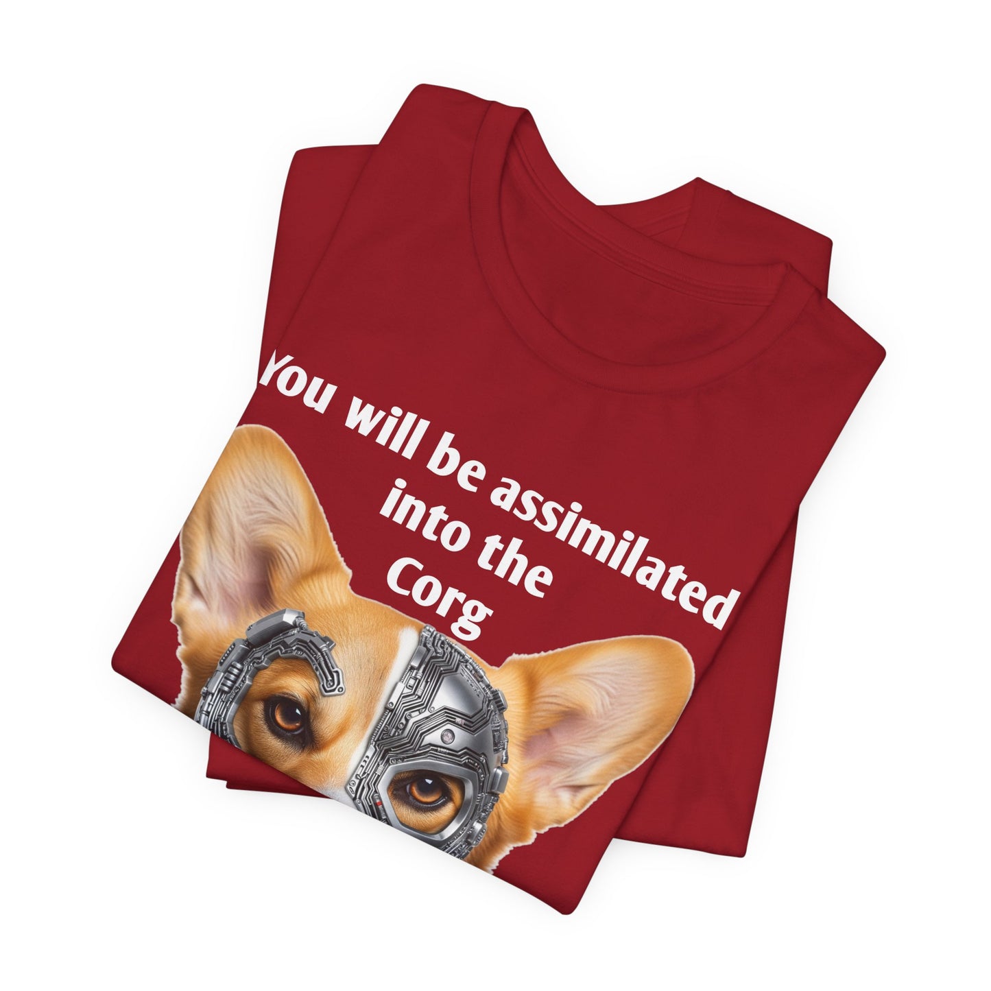 Star Trek Corgi Unisex Tee, Borg Implants, Resistance is Futile, Funny Gift for Corgi Lovers, Trekkies, Trekkie Conventions, Dog Park