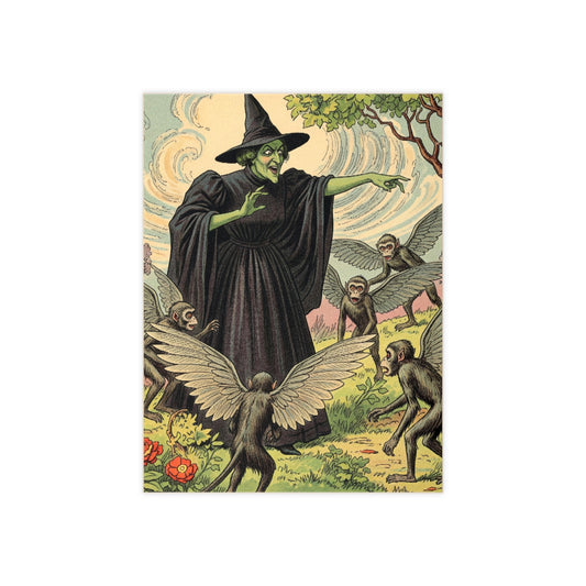 Ceramic Photo Tile - Wizard of Oz Wicked Witch and Winged Monkeys Illustration, Nursery Decor, Baby Shower Gift, Personalized Home Accent,