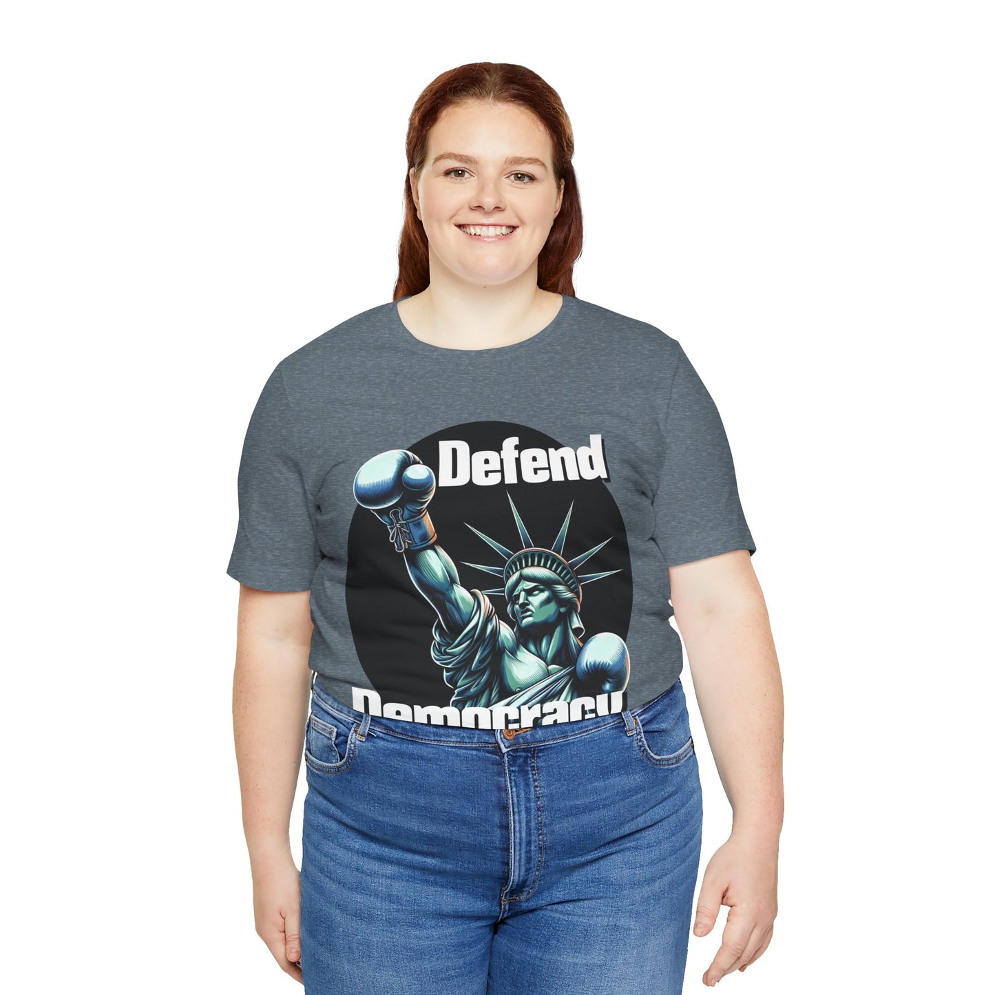 Defend Democracy Tee - Unisex Jersey Short Sleeve Shirt - Protest Wear - Activist Tee - Schmartypants