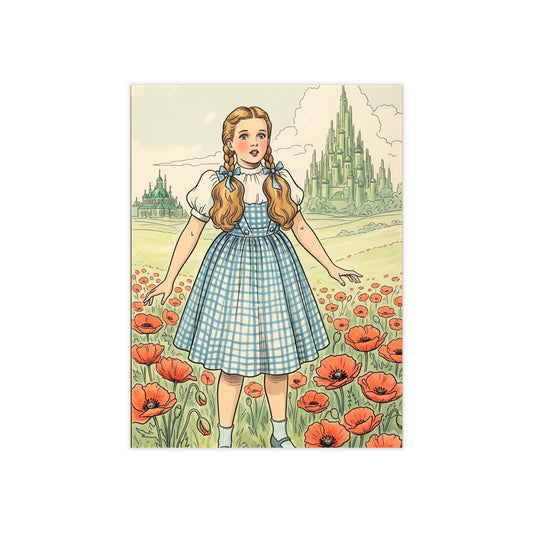Ceramic Photo Tile - Wizard of Oz Dorothy Illustration, Nursery Decor, Baby Shower Gift, Vibrant Colors, Personalizable Tile