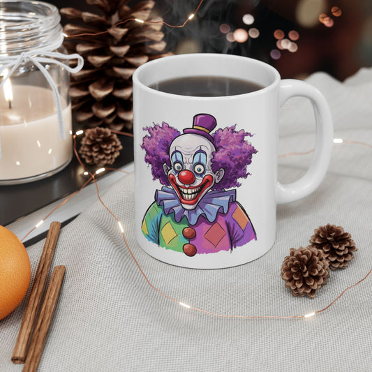 Influencer of the Year, Colorful Clown Ceramic Mug - Perfect for Birthdays, Parties, Gag Gifts, Halloween, Coffee Lover, Fun Decor