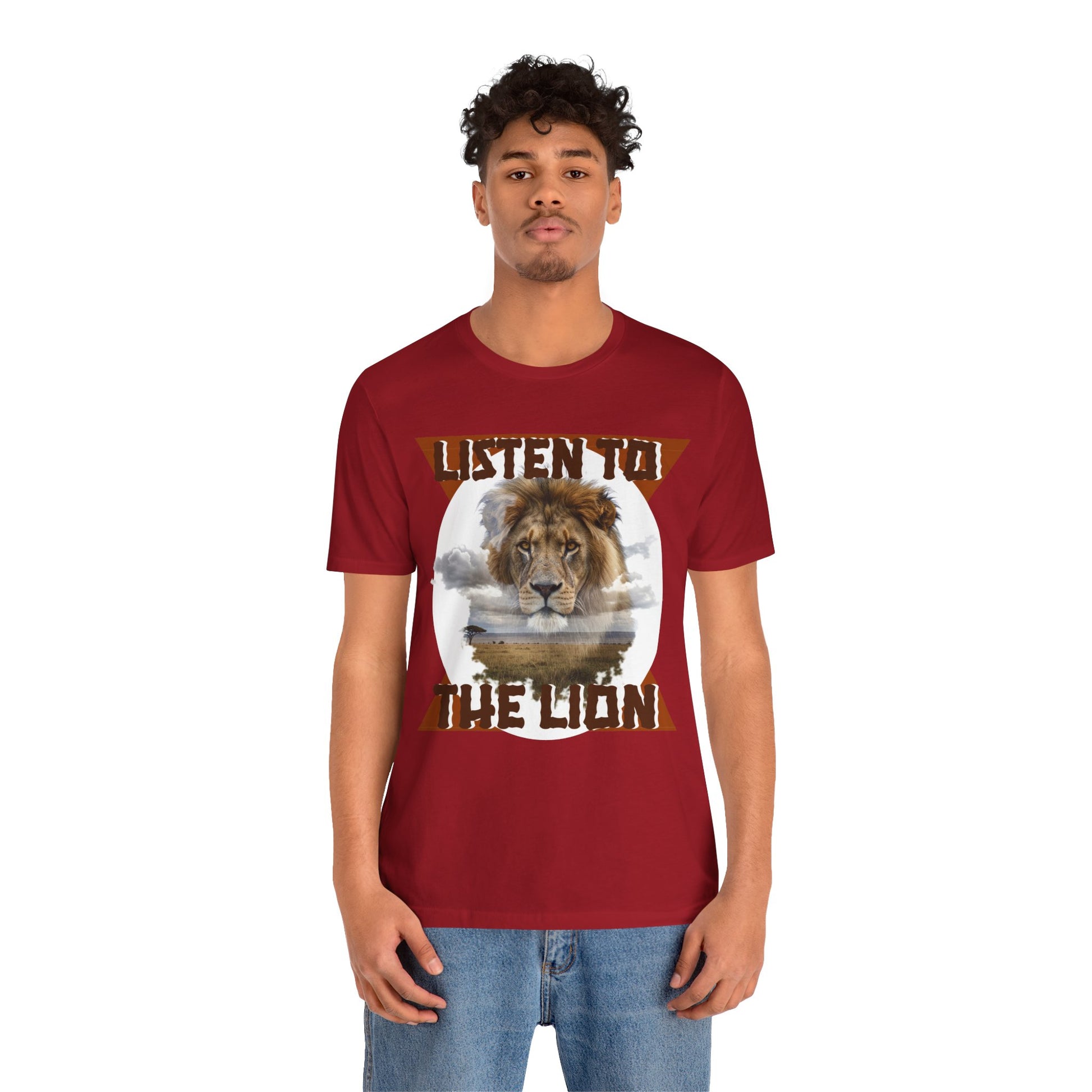 Listen to the Lion Unisex Tee, Casual T-Shirt, Wildlife Lover Gift, Nature Enthusiast Apparel, Birthday Present, Adventure Wear, Van Morrison Fans - Schmartypants