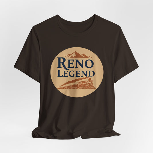 Reno Legend Unisex Tee, Graphic Tee, Casual Wear, Gift for Him, Outdoor Adventure Shirt, Vintage Style T-Shirt