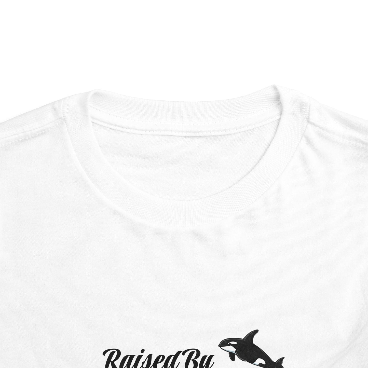 Toddler Short Sleeve Tee - Funny 'Raised By Orcas' Design, Cute Kids Shirt, Whale Lover Top, Birthday Gift, Ocean Theme Clothing