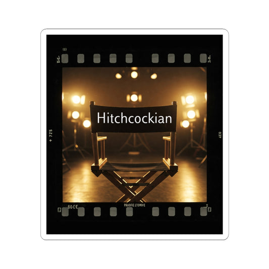 Hitchcockian Film Director Kiss-Cut Stickers for Movie Lovers, Filmmakers - Schmartypants