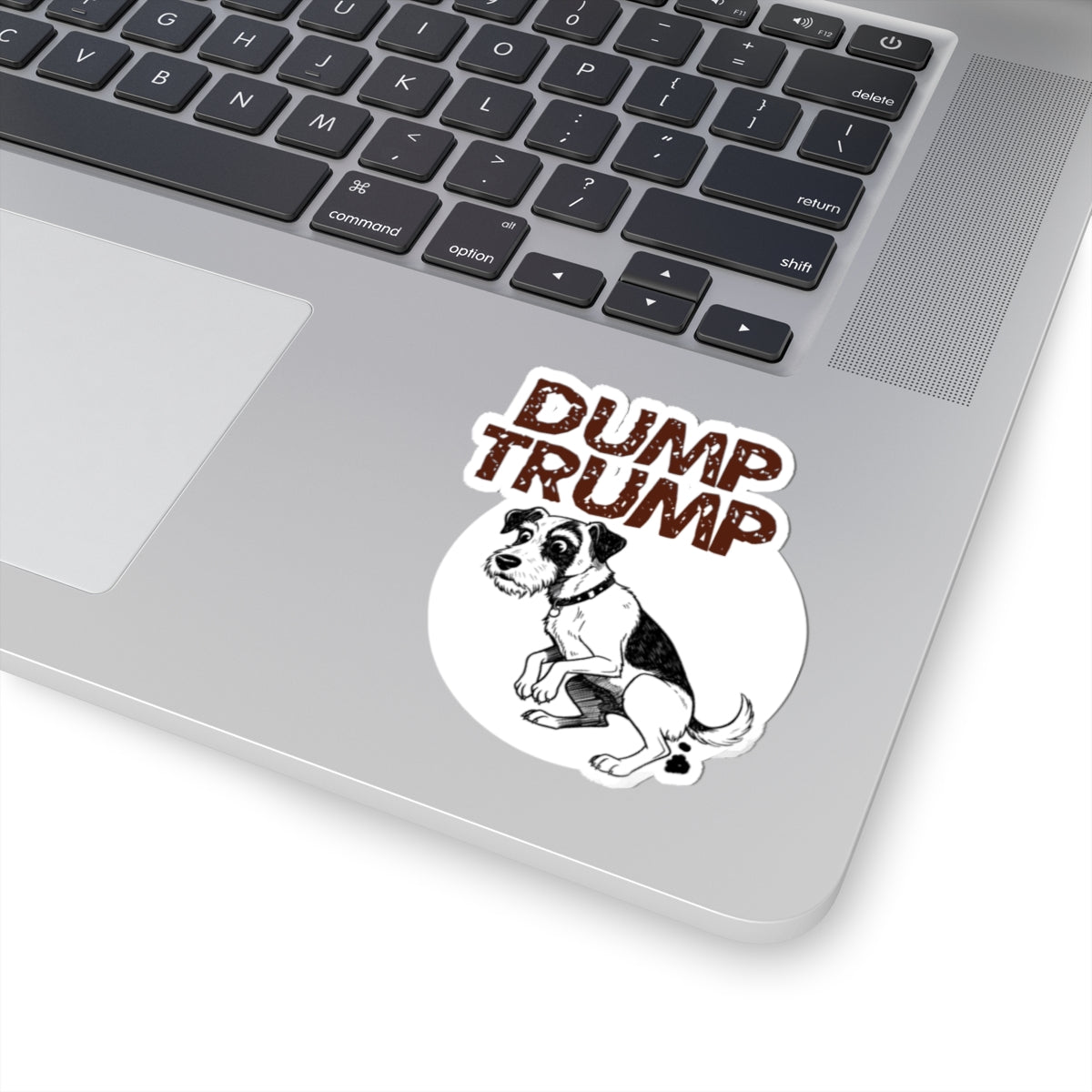 Funny Dog Art Kiss-Cut Stickers - "Dump Trump" Design for Political Humor - Schmartypants