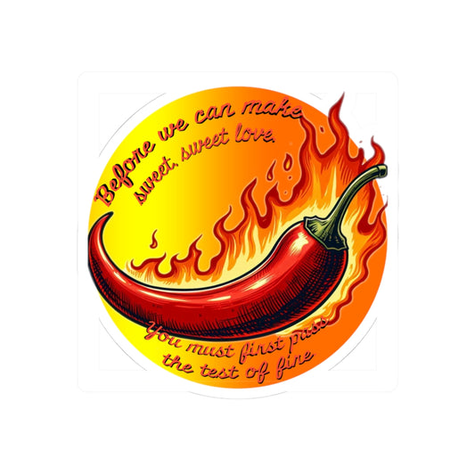 Spicy Love Kiss-Cut Stickers - Funny Chili Pepper Design for Valentine's Day - Schmartypants