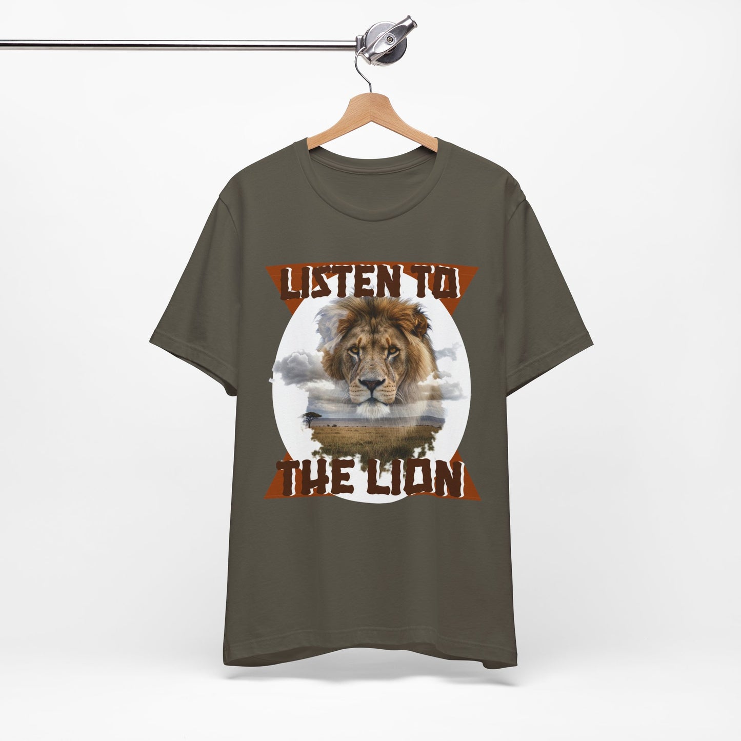 Listen to the Lion Unisex Tee, Casual T-Shirt, Wildlife Lover Gift, Nature Enthusiast Apparel, Birthday Present, Adventure Wear, Van Morrison Fans - Schmartypants