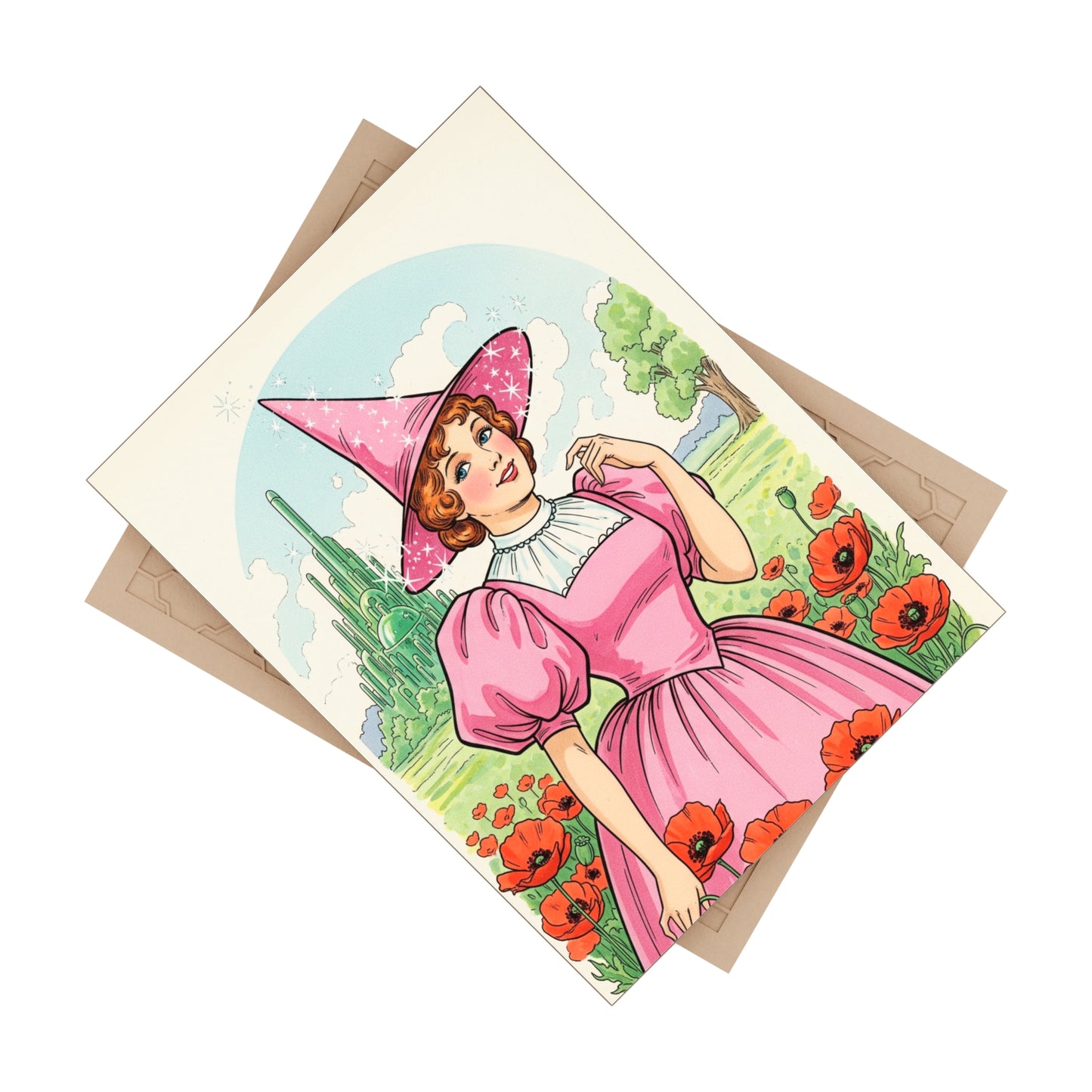 Ceramic Tile, Wizard of Oz Glinda the Good Witch Illustration, Nursery Decor, Baby Shower Gift, Personalizable Home Accent
