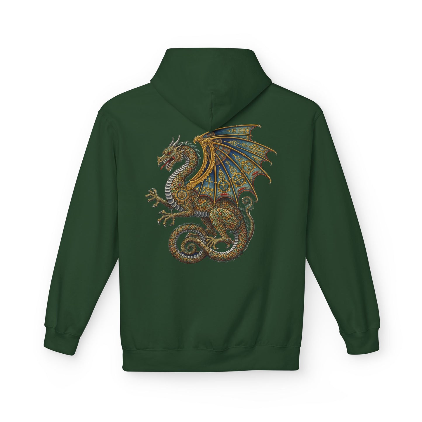 Fantasy Dragon Alchemist Hoodie, Cozy Unisex Pullover, Ideal for Gift, Casual Wear, Magical Conjurer, Ancient Alchemy Design