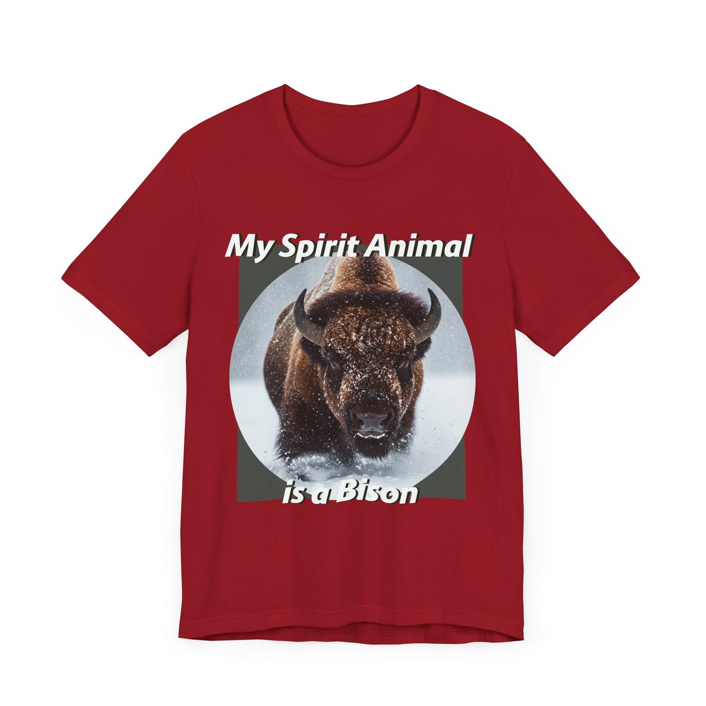 My Spirit Animal Bison Unisex Tee - Nature Lover's Graphic T-Shirt - Native American Gift - Buffalo Lovers - Schmartypants