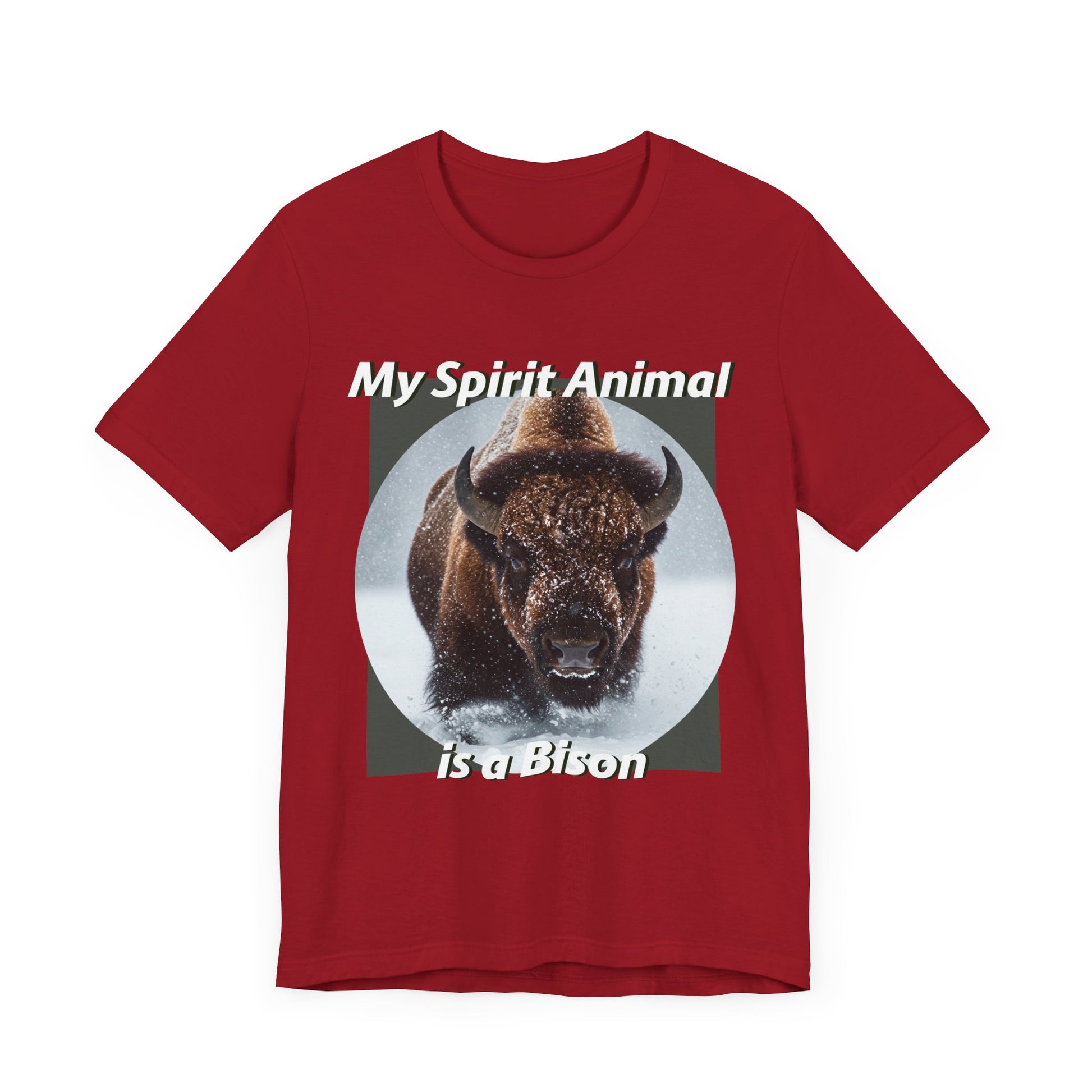 My Spirit Animal Bison Unisex Tee - Nature Lover's Graphic T-Shirt - Native American Gift - Buffalo Lovers - Schmartypants
